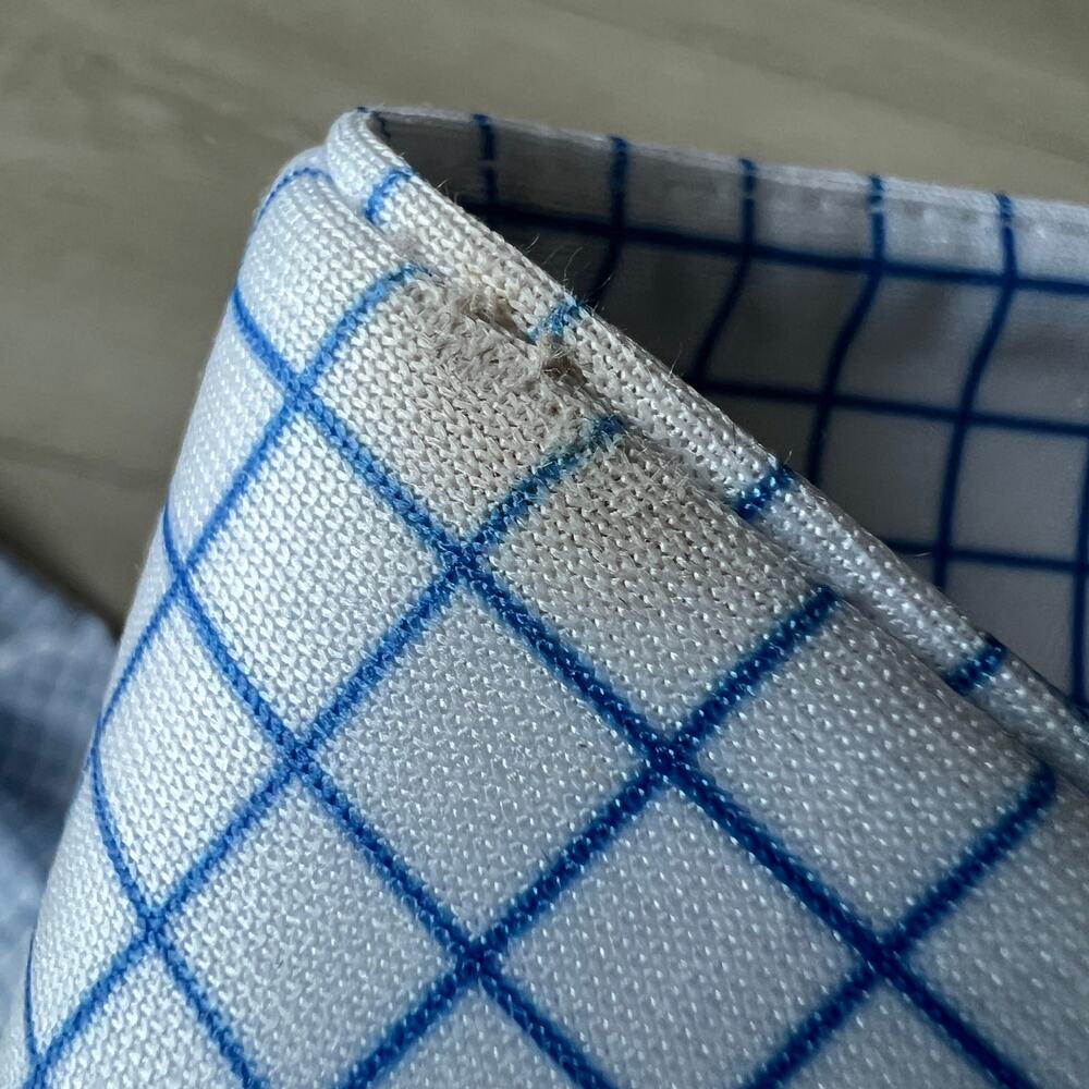 Collars & Co Flawed Mens XL Tall Blue White Square FLAWS Read - Picture 12 of 16